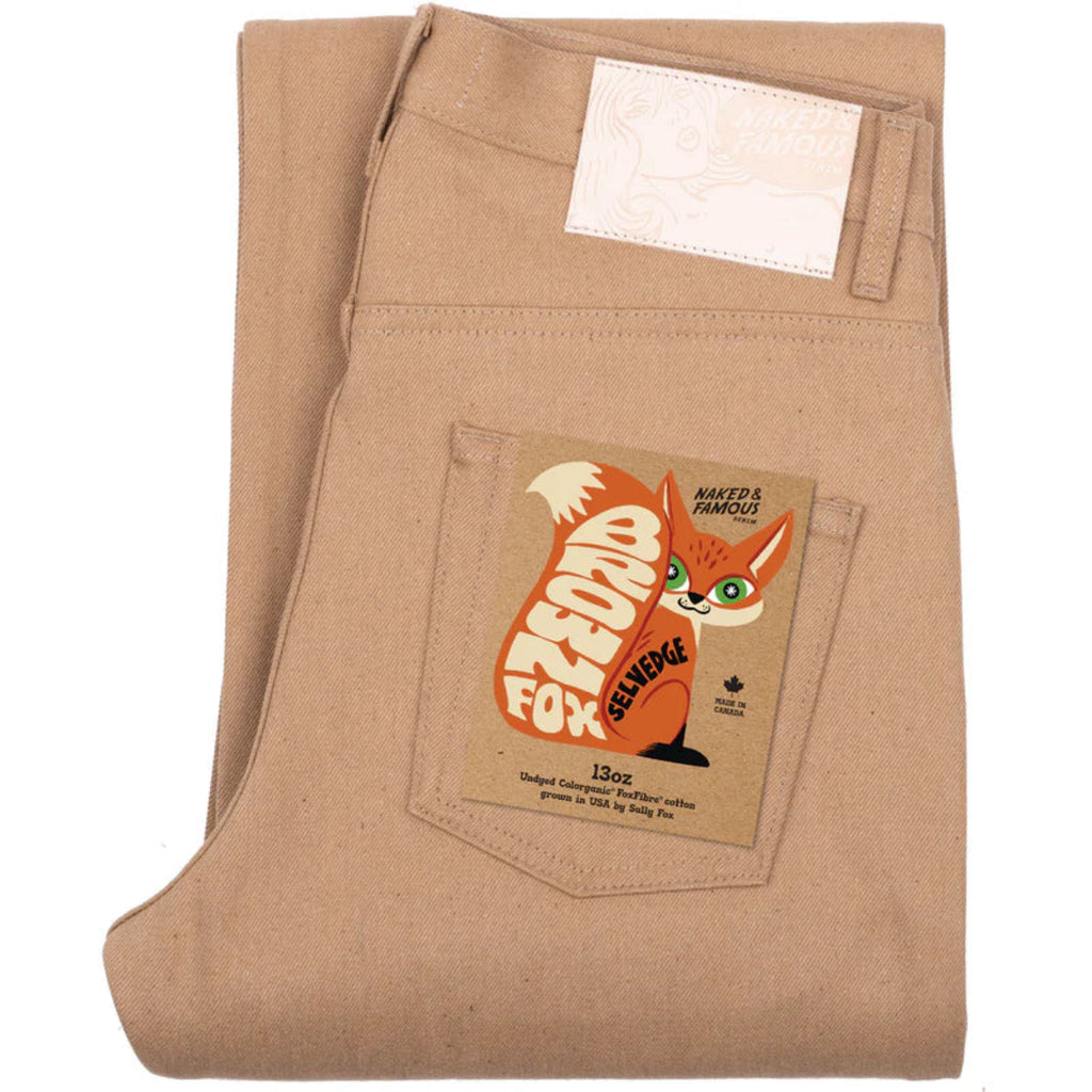 Naked and Famous Brown Fox Selvedge Strong Guy Jeans