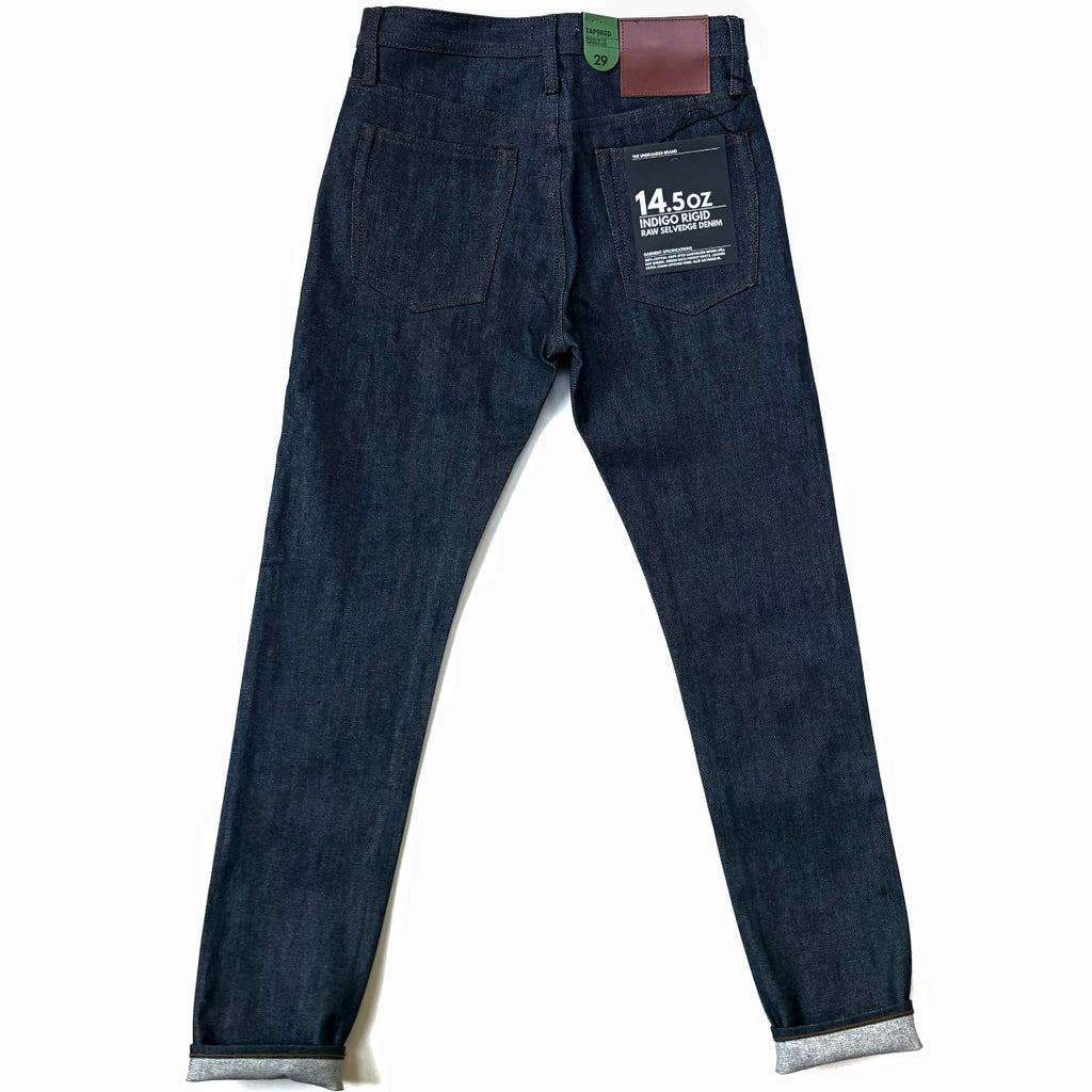 The Unbranded Brand UB201 14.5oz Indigo Selvedge Denim Tapered Fit Jeans