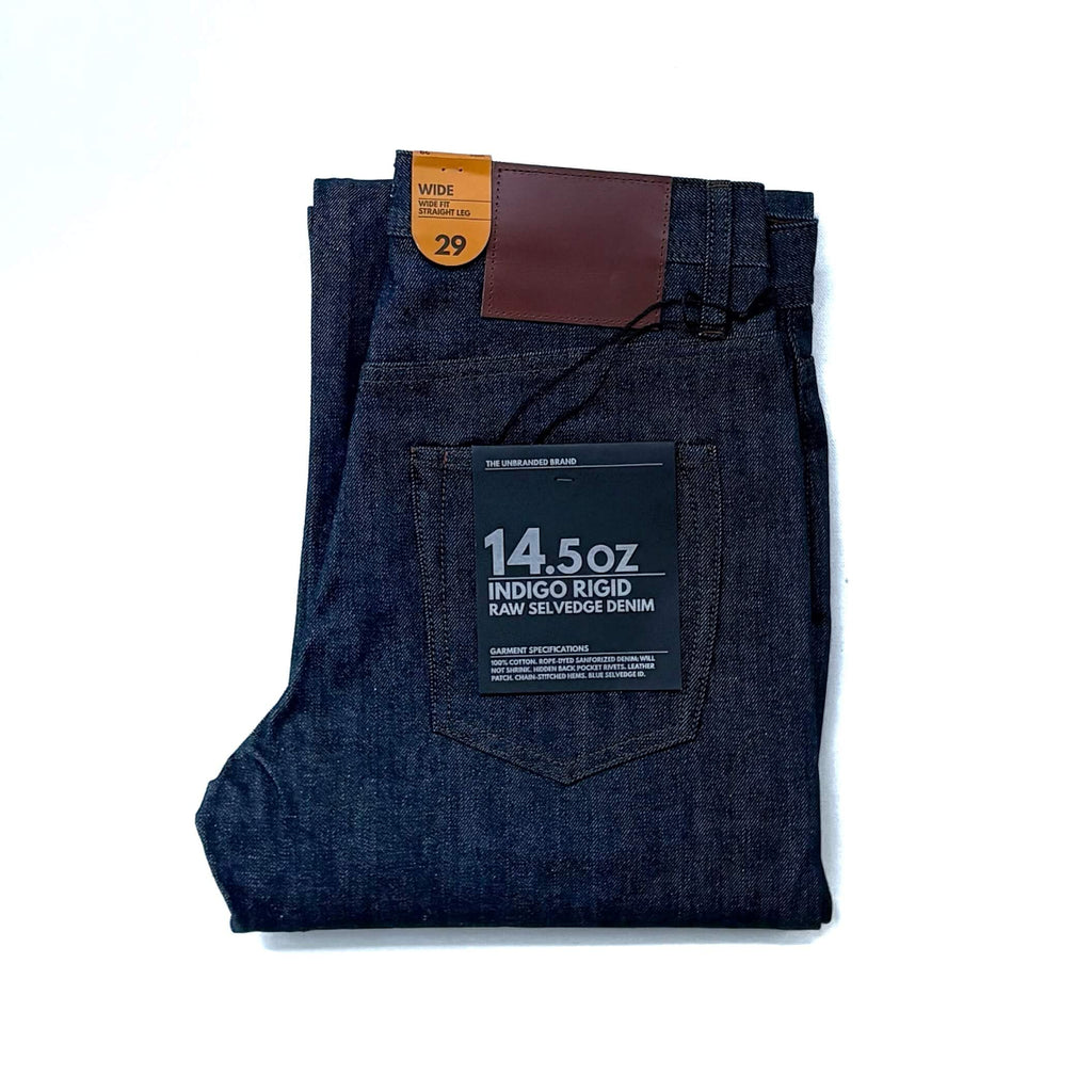 The Unbranded Brand UB701 14.5oz Indigo Selvedge Denim - Wide Fit Jeans
