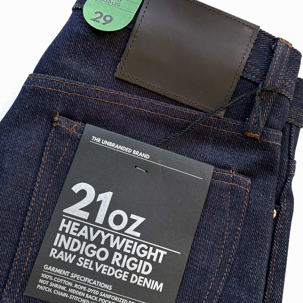 The Unbranded Brand UB221 21oz Indigo Selvedge Denim Tapered Fit Jeans