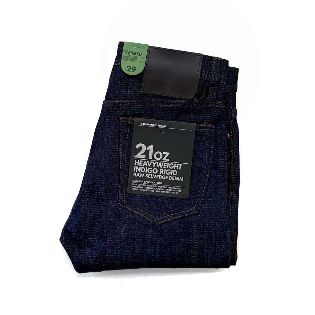The Unbranded Brand UB221 21oz Indigo Selvedge Denim Tapered Fit Jeans
