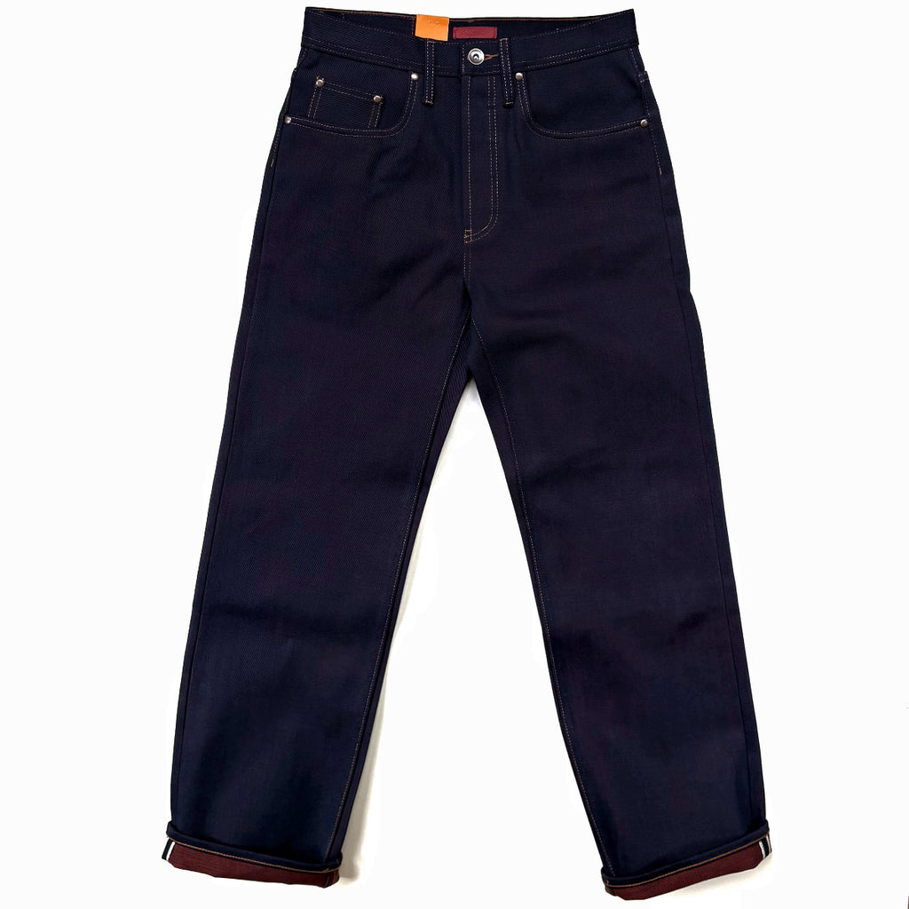 Unbranded Brand UB791 21oz Heavy Red Weft Selvedge Denim Wide Fit Jeans