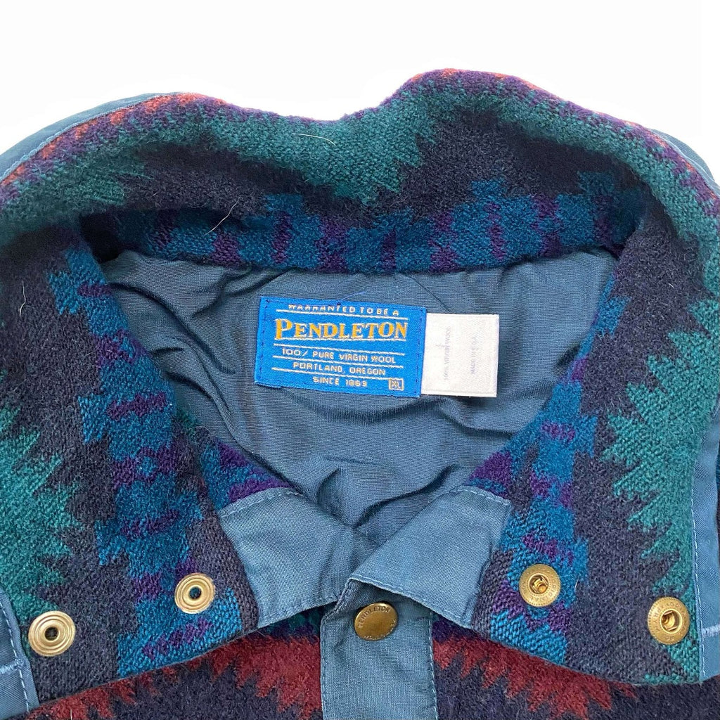 Vintage Pendleton MiUSA Western Wear Wool Blanket Pullover