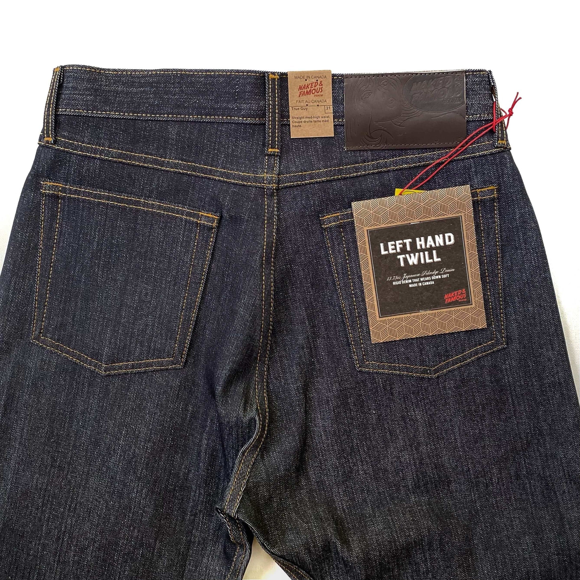 Naked & Famous Denim Left Hand Twill Selvedge - True Guy Jeans – The  Thirty-First Co.