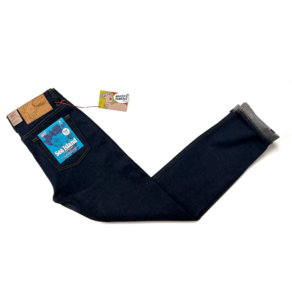 Naked and Famous Denim Sea Island Selvedge Weird Guy Jeans