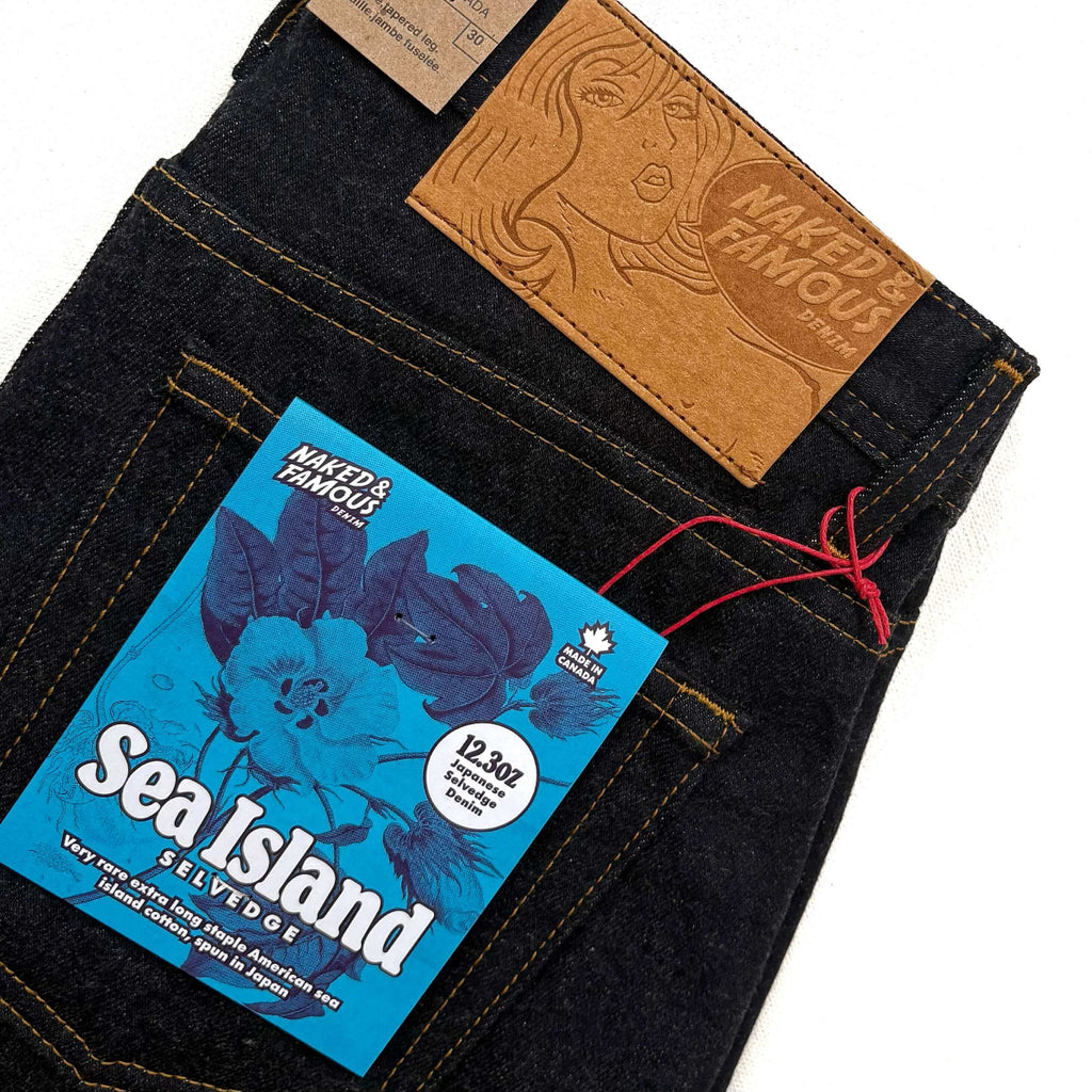 Naked and Famous Denim Sea Island Selvedge Weird Guy Jeans