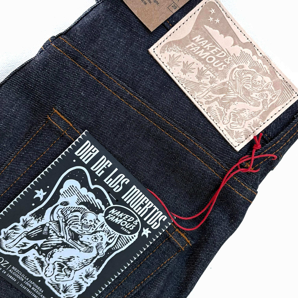 Naked & Famous Denim Dia De Los Muertos Selvedge Strong Guy Jeans
