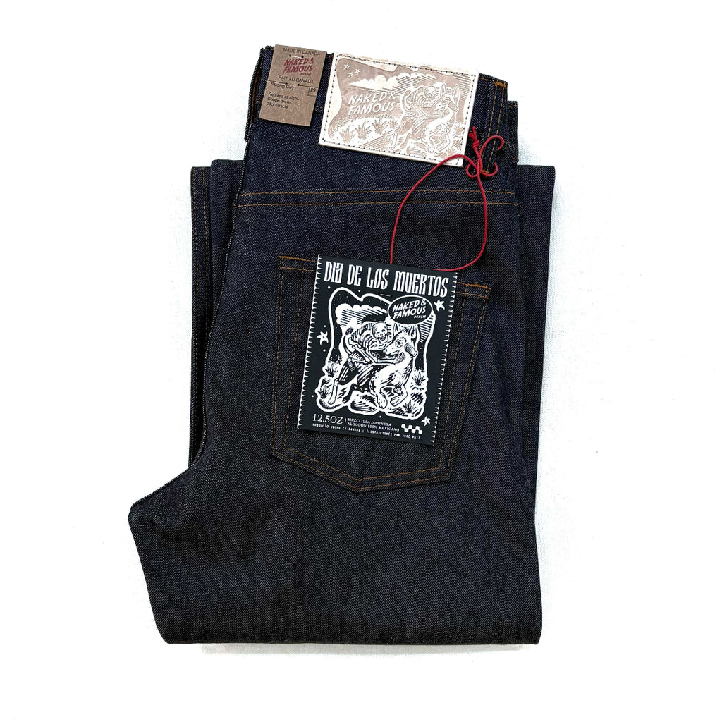 Naked & Famous Denim Dia De Los Muertos Selvedge Strong Guy Jeans