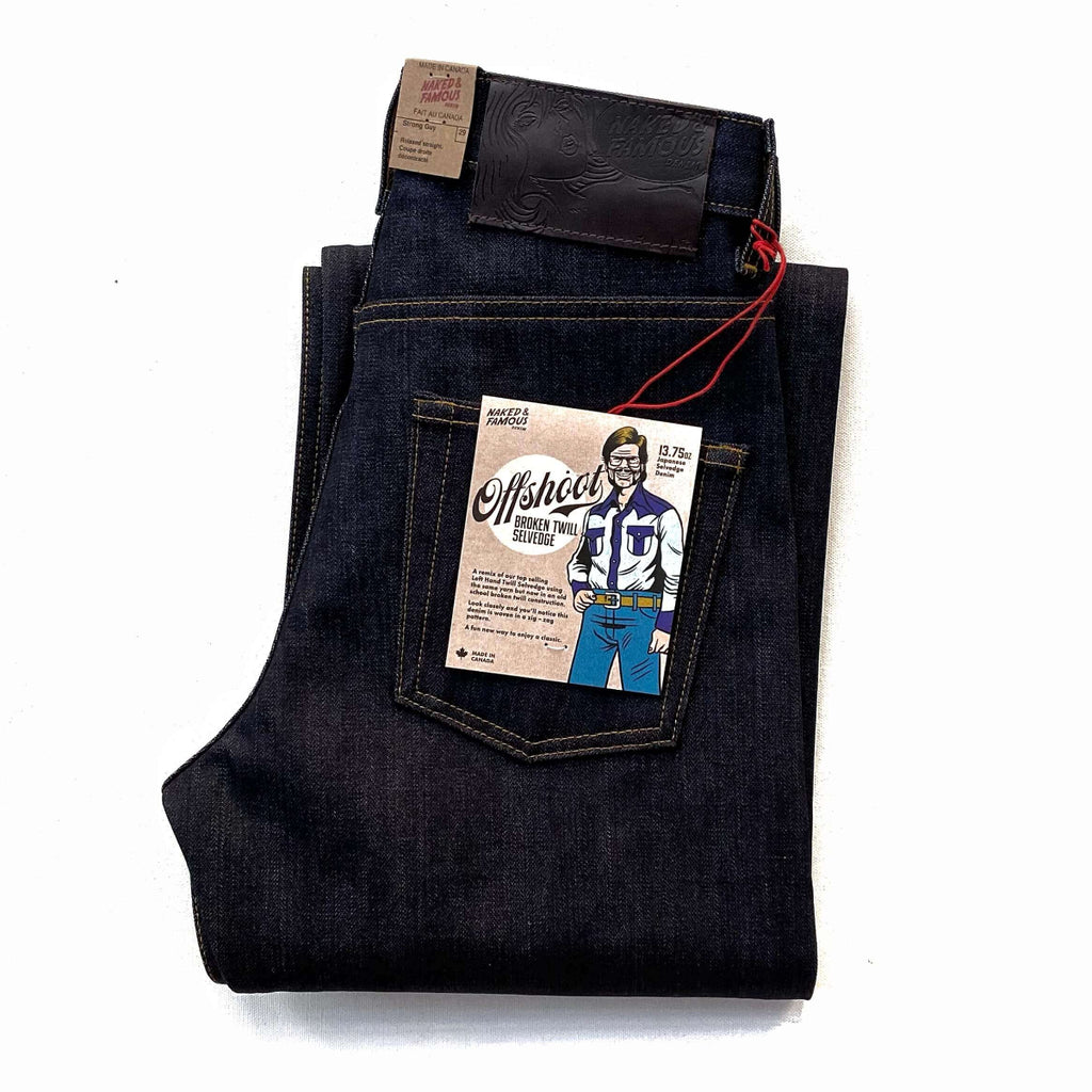 Naked and Famous Denim Offshoot Broken Twill Selvedge Strong Guy Jeans