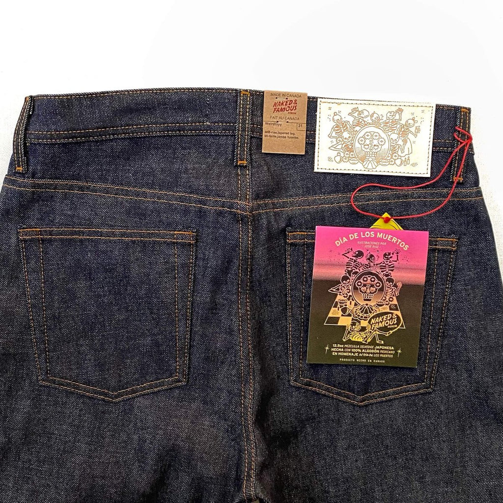 Naked and Famous Denim Dia De Los Muertos Selvedge