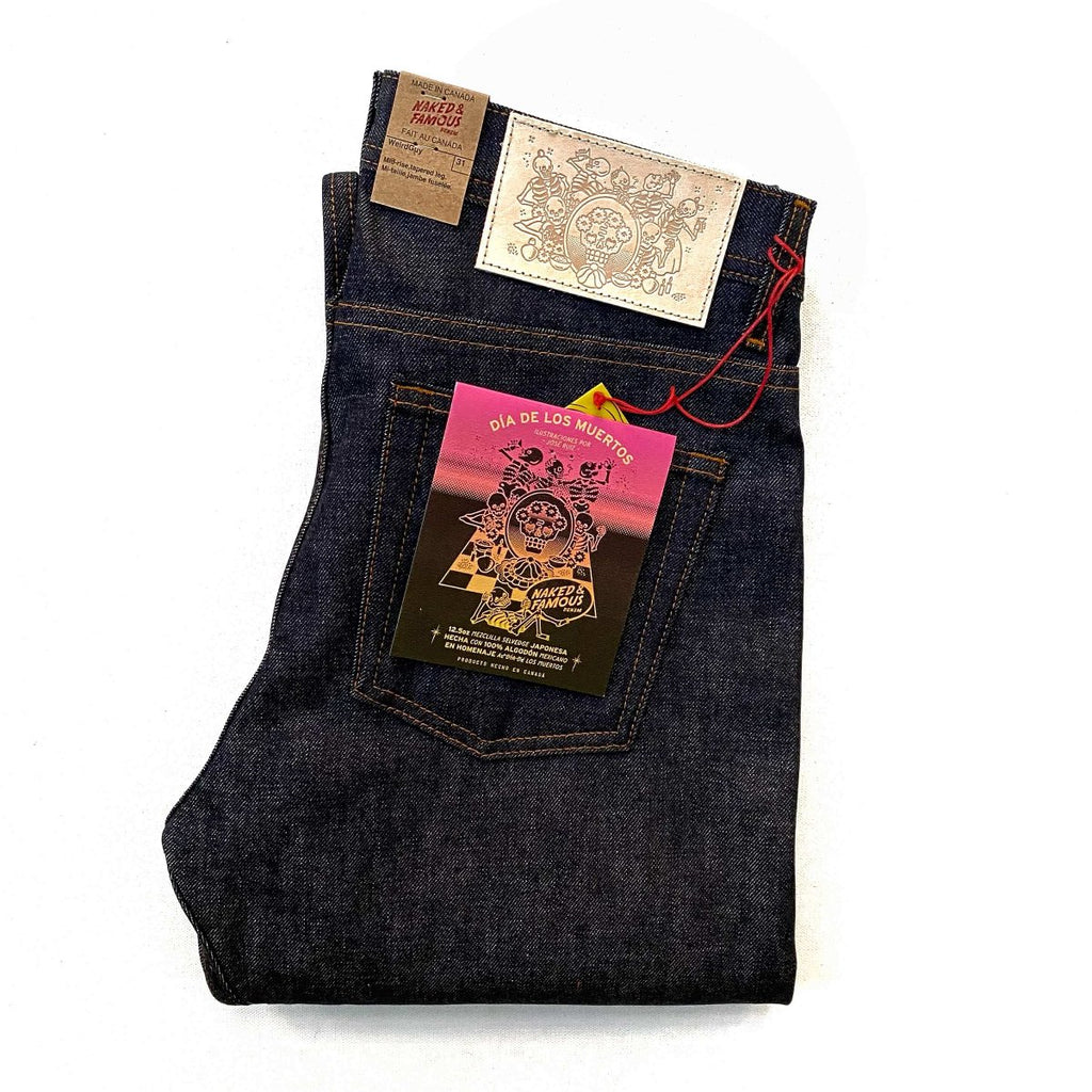 Naked and Famous Denim Dia De Los Muertos Selvedge