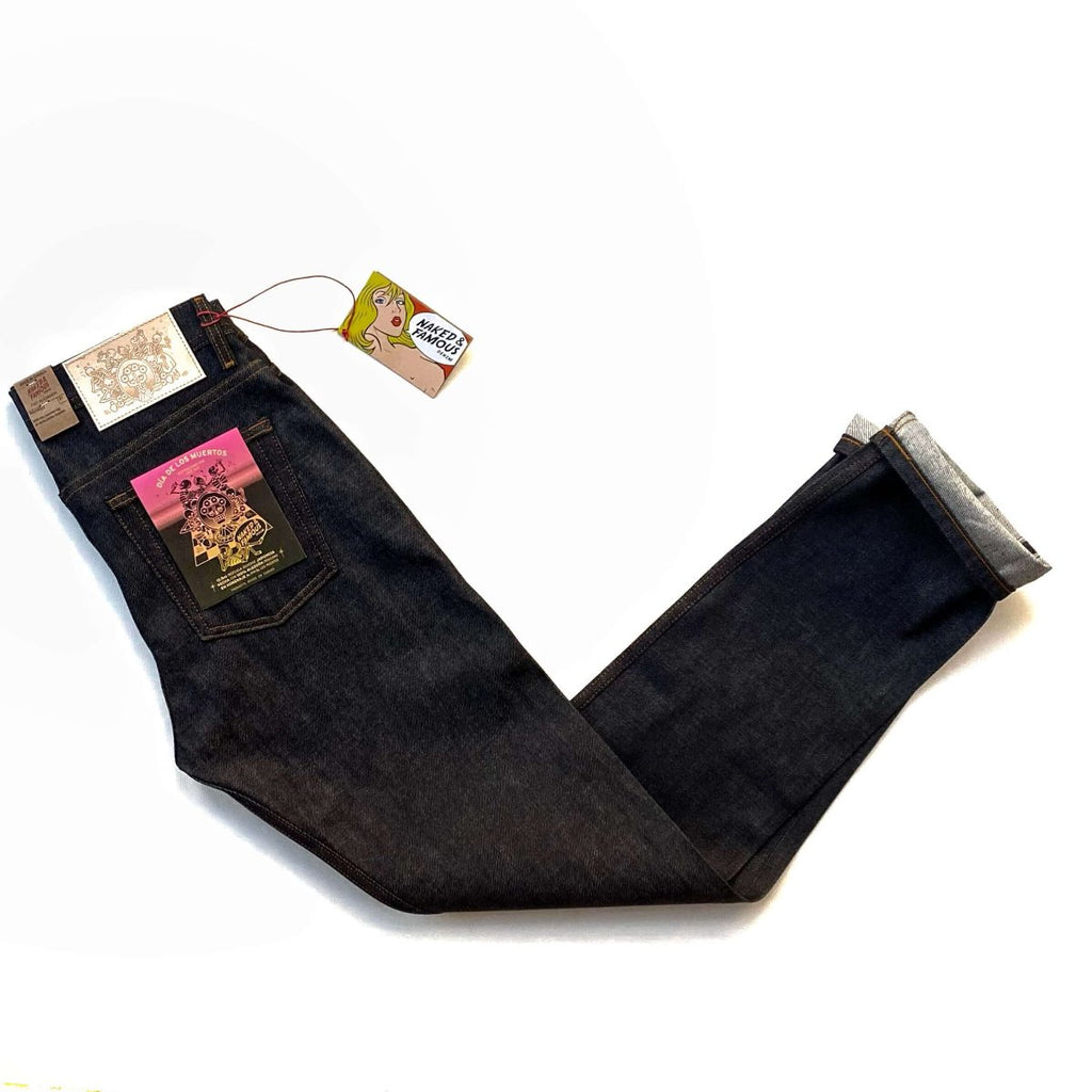 Naked and Famous Denim Dia De Los Muertos Selvedge