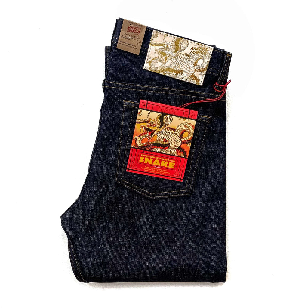 Naked and Famous Denim Chinese New Year Selvedge Year of the Snake