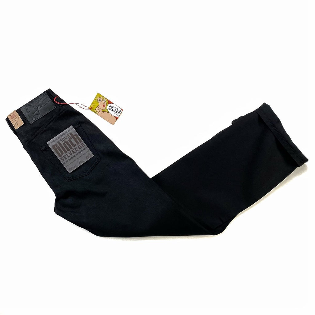 Naked and Famous Solid Black Selvedge Strong Guy