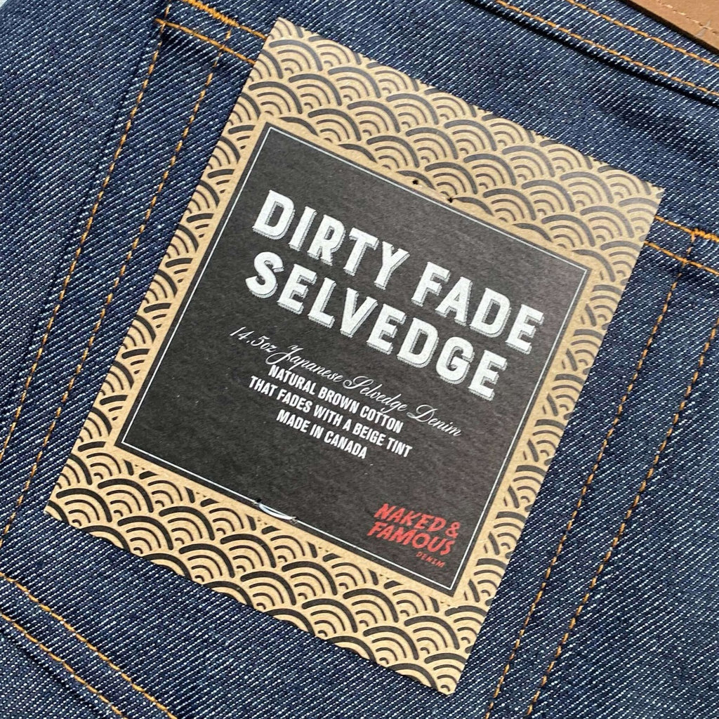 Naked and Famous Dirty Fade Selvedge Denim Jeans True Guy Fit