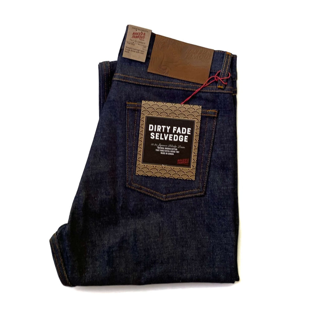 Naked and Famous Dirty Fade Selvedge Denim Jeans True Guy Fit
