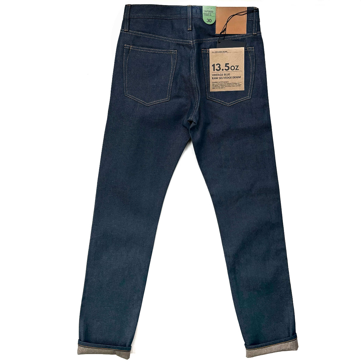 The Unbranded Brand UB254 Vintage Blue Selvedge Denim - Tapered Fit Je ...