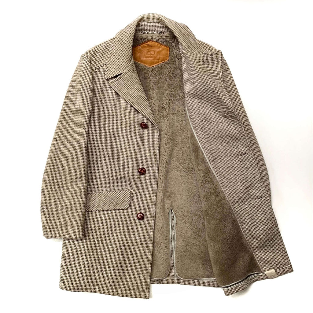 Vintage Woolrich Houndstooth Wool Pea Coat