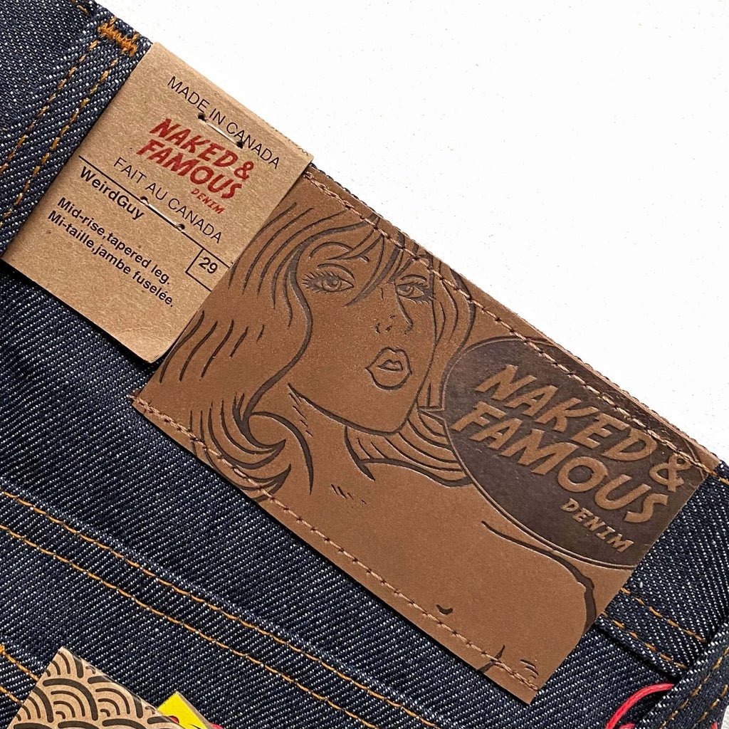 Naked and Famous Denim Dirty Fade Selvedge Mens Weird Guy Jeans