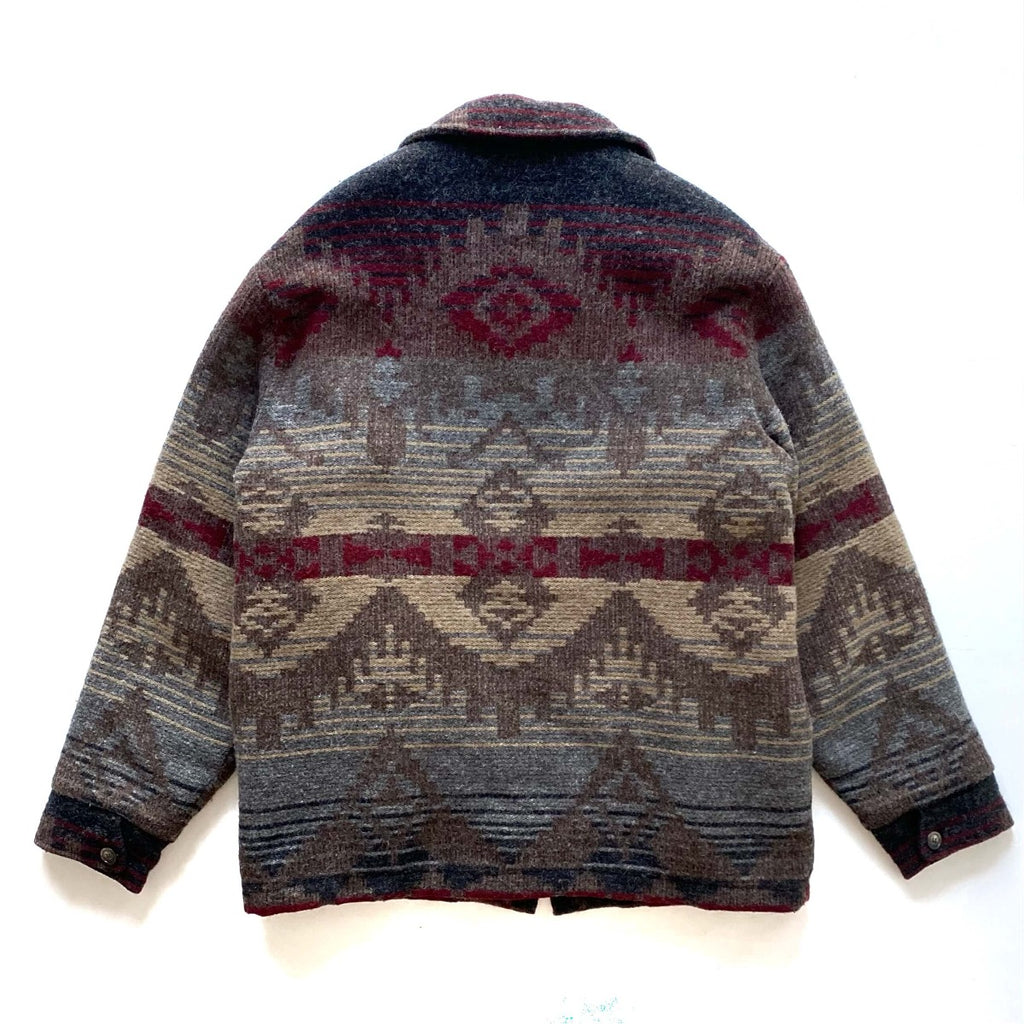 Vintage Woolrich Wool Aztec Sherpa Car Coat